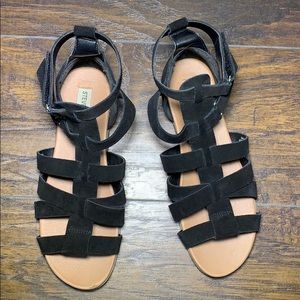 Black strappy sandals